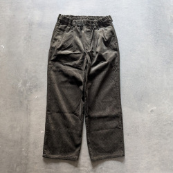 LAMOND (ラモンド)LM-P-137-CDY  [Corduroy Standard Wide Pants] コーデュロイスタンダードワイドイージーパンツ (BLACK) (DARK MOSS)