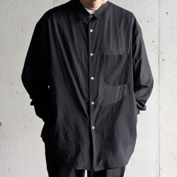 LAMOND (ラモンド) LM-S-077-VO [ Voile lawn Shirts ] ボイルローン シャツ ジャケット (BLACK)