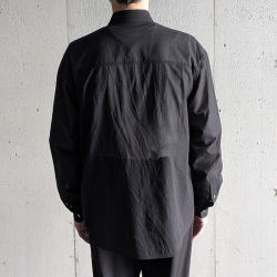 LAMOND (ラモンド) LM-S-077-VO [ Voile lawn Shirts ] ボイルローン シャツ ジャケット (BLACK)