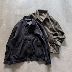 LAMOND (ラモンド) LM-S-109-CDY [Corduroy Short Blouson] コーデュロイショートブルゾン (BLACK) (DARK MOSS)