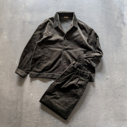 LAMOND (ラモンド) LM-S-109-CDY [Corduroy Short Blouson] コーデュロイショートブルゾン (BLACK) (DARK MOSS)