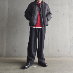 LAMOND (ラモンド) LM-O-134 [  SOTEIN COLLAR DOWN JACKET  ] ステンカラーダウンジャケット (BLACK)