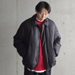 LAMOND (ラモンド) LM-O-134 [  SOTEIN COLLAR DOWN JACKET  ] ステンカラーダウンジャケット (BLACK)