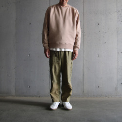 LAMOND (ラモンド) LM-C-162-SPP [SPAIN PIMA PULL OVER SWEAT] ラグラン スリーブ スウェット  (LIGHT BEIGE)