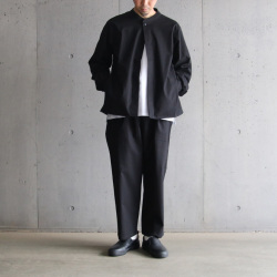 LAMOND (ラモンド) LM-P-101-VI [VINTEGE STRETCH EASY PANTS] ヴィンテージ ストレッチ ワンタック イージーパンツ (BLACK)