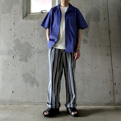 MASTER & CO（マスターアンドコー） [ STRIPED COTTON LONG TOROUSERS / DRAWSTRING ] ストライプドコットンロングトラウザー/ドローストリング (NAVY STRIPE) (YELLOW STRIPE)