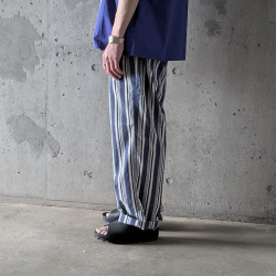 MASTER & CO（マスターアンドコー） [ STRIPED COTTON LONG TOROUSERS / DRAWSTRING ] ストライプドコットンロングトラウザー/ドローストリング (NAVY STRIPE) (YELLOW STRIPE)