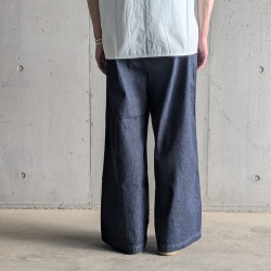 MASTER & CO（マスターアンドコー） [ ONE WASHED DENIM WIDE TOROUSERS ] ワンウォッシュド デニム　ワイドトラウザー (INDIGO)