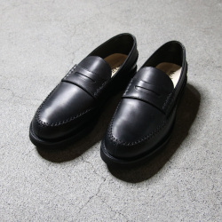 Marbot(マルボー)  MAR2512002 [ SIDE STITCHING LOAFER ] Vibram SOLE ステアハイド サイドステッチ ローファー (BLACK)