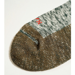 NIGEL  CABOURN (ナイジェルケーボン)  [MAINE LINE] 80510069001 [TWO TONE SOCKS] ツートンソックス (DARK BROWN) (DARK GREEN)