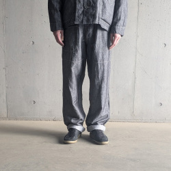 NIGEL  CABOURN (ナイジェルケーボン)  [LYBRO (ライブロ)] 80521350020 [PT02-02 ANGLED PANT - LINEN DENIM] アングルドパンツ - リネンデニム (INDIGO)