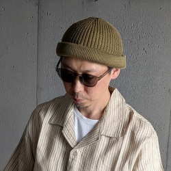 NIGEL  CABOURN (ナイジェルケーボン)  [MAINE LINE]  80520066010 [BEANIE COTTON] コットンニットキャップ (BEIGE) (NAVY) (GREEN)