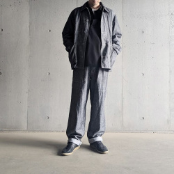 NIGEL  CABOURN (ナイジェルケーボン)  [LYBRO (ライブロ)] 80521380020 [JK03-02 CHORE JACKET - LINEN DENIM] チョアジャケット - リネンデニム (INDIGO)