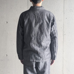 NIGEL  CABOURN (ナイジェルケーボン)  [LYBRO (ライブロ)] 80521380020 [JK03-02 CHORE JACKET - LINEN DENIM] チョアジャケット - リネンデニム (INDIGO)