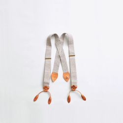 NIGEL  CABOURN (ナイジェルケーボン)  [MAINE LINE] 80470064001 [US ARMY SUSPENDER -LINEN] USアーミーサスペンダー リネン (IVORY)