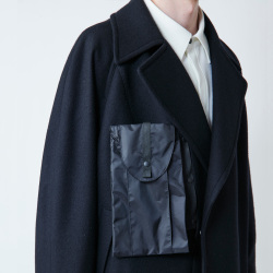 PRODUCT LAB.(プロダクトラボ) [PLC2W013] POLO COAT / Super 100's [PECOLAMB] ウール ポロ コート (BLACK) 