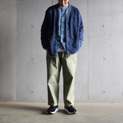 Re made in tokyo japan (アールイーメイドイントウキョウジャパン) No4722S-BT [ Cotton Back Satin Wide PTS ] コットンバックサテン ワイド イージーパンツ  (OLIVE) 