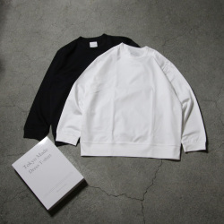 Re made in tokyo japan (アールイーメイドイントウキョウジャパン) 5024A-CT [Tokyo Made Wide Dress T-shirt (Long sleeve)]ワイド ドレスTシャツ L/S T (WHITE)  (BLACK)