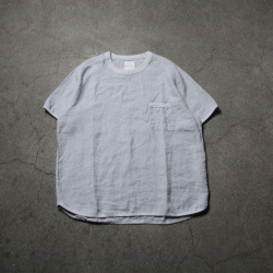 Re made in tokyo japan (アールイーメイドイントウキョウジャパン)  No7919S-CT [ French Linen T-shirt ] フレンチリネン ポケTEE (4COLOUR) 