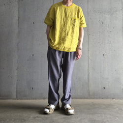 Re made in tokyo japan (アールイーメイドイントウキョウジャパン)  No7919S-CT [ French Linen T-shirt ] フレンチリネン ポケTEE (4COLOUR) 