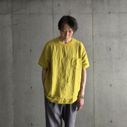 Re made in tokyo japan (アールイーメイドイントウキョウジャパン)  No7919S-CT [ French Linen T-shirt ] フレンチリネン ポケTEE (4COLOUR) 