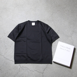Re made in tokyo japan (アールイーメイドイントウキョウジャパン) No6022S-CT [ Half Sleeve Wide Dress T-Shirt ] ハーフスリーブ ワイド ドレス Tシャツ (BLACK) 