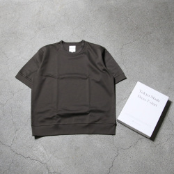 Re made in tokyo japan (アールイーメイドイントウキョウジャパン) No6022S-CT [ Half Sleeve Wide Dress T-Shirt ] ハーフスリーブ ワイド ドレス Tシャツ (BROWN) 