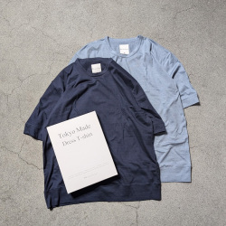 Re made in tokyo japan (アールイーメイドイントウキョウジャパン) No6326S-CT [ Half Sleeve Wide Dress T-Shirt Indigo ] ハーフスリーブ ワイド ドレス Tシャツ インディゴ (INDIGO) (LIGHT INDIGO) 
