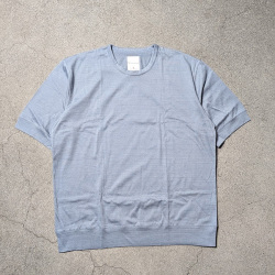 Re made in tokyo japan (アールイーメイドイントウキョウジャパン) No6326S-CT [ Half Sleeve Wide Dress T-Shirt Indigo ] ハーフスリーブ ワイド ドレス Tシャツ インディゴ (INDIGO) (LIGHT INDIGO) 