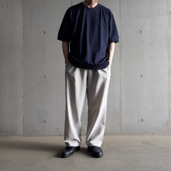 Re made in tokyo japan (アールイーメイドイントウキョウジャパン) No6326S-CT [ Half Sleeve Wide Dress T-Shirt Indigo ] ハーフスリーブ ワイド ドレス Tシャツ インディゴ (INDIGO) (LIGHT INDIGO) 