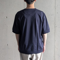 Re made in tokyo japan (アールイーメイドイントウキョウジャパン) No6326S-CT [ Half Sleeve Wide Dress T-Shirt Indigo ] ハーフスリーブ ワイド ドレス Tシャツ インディゴ (INDIGO) (LIGHT INDIGO) 
