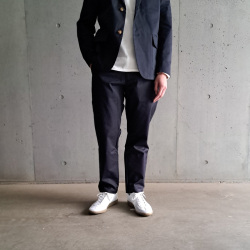 Re made in tokyo japan (アールイーメイドイントウキョウジャパン) No7822S-BT [ Ventile Chino Cloth Slacks ] ベンタイル チノ クロス スラックス (NAVY) 