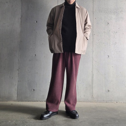STILL BY HAND (スティルバイハンド)  [ BL01254 ] THINSULATE PADED SHIRTS BLOUSON /シンサレートパデッドシャツブルゾン (BLACK) (GREIGE)