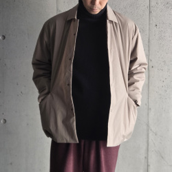 STILL BY HAND (スティルバイハンド)  [ BL01254 ] THINSULATE PADED SHIRTS BLOUSON /シンサレートパデッドシャツブルゾン (BLACK) (GREIGE)
