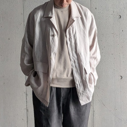 STILL BY HAND (スティルバイハンド)  [ BL01262 ] LINEN WORK JACKET /リネン カバーオール (TAUPE)