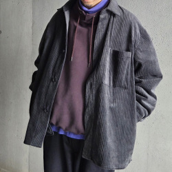 STILL BY HAND (スティルバイハンド)  [ BL02253 ] Corduroy shirt jacket コーデュロイ シャツジャケット (BLUE CHARCOAL)