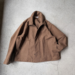 STILL BY HAND (スティルバイハンド)  [ BL07263 ] Synthetic leather short blouson /シンセティックレザーショートブルゾン (INK BLACK) (BROWN) (TAUPE)