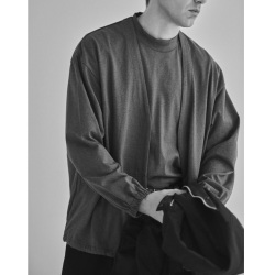 STILL BY HAND (スティルバイハンド)   [ CS07253 ] Mixed colour cardigan ミックスドカラーカーディガン (BLUE CHARCOAL)