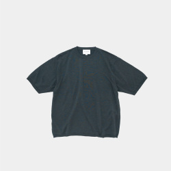 STILL BY HAND (スティルバイハンド)  [ KN01252 ] Linen/Cotton Knit Tee リネンコットン ニットTEE (BRICK) (GRAY CHARCOAL)