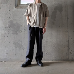 STILL BY HAND (スティルバイハンド)  [ PT02262 ]  Linen 2Tuck Tapered Pants / リネン 2タックテーパードパンツ (TAUPE) (CHARCOAL)