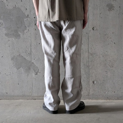 STILL BY HAND (スティルバイハンド)  [ PT02262 ]  Linen 2Tuck Tapered Pants / リネン 2タックテーパードパンツ (TAUPE) (CHARCOAL)