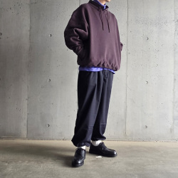 STILL BY HAND (スティルバイハンド)  [ PT05253 ]  Free adjusting wool pants / フリーアジャスティング ウールイージーパンツ (BLACK NAVY)