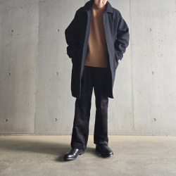 STILL BY HAND (スティルバイハンド)  [ PT05254 ] 3.5W Corduroy 2Tuck Pants / 3.5WALE(ウェル) コーデュロイ2タックパンツ (BLACK) (BLUE CHARCOAL)