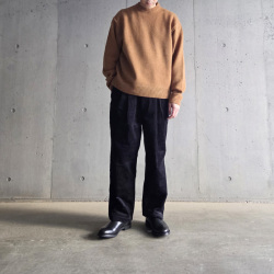 STILL BY HAND (スティルバイハンド)  [ PT05254 ] 3.5W Corduroy 2Tuck Pants / 3.5WALE(ウェル) コーデュロイ2タックパンツ (BLACK) (BLUE CHARCOAL)