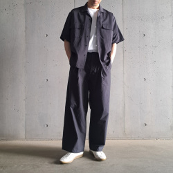 STILL BY HAND (スティルバイハンド)  [ PT06252 ] Garment-dye Wide Pants /ガーメントダイ ワイドパンツ (INK BLACK)