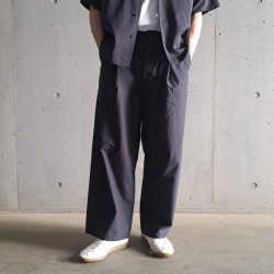STILL BY HAND (スティルバイハンド)  [ PT06252 ] Garment-dye Wide Pants /ガーメントダイ ワイドパンツ (INK BLACK)