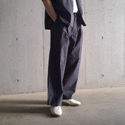 STILL BY HAND (スティルバイハンド)  [ PT06252 ] Garment-dye Wide Pants /ガーメントダイ ワイドパンツ (INK BLACK)