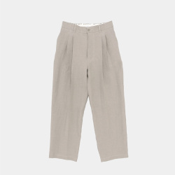STILL BY HAND (スティルバイハンド)  [ PT07252 ] Linen 2Tuck Wide Tapered Pants /リネン2タックワイドパンツ (GREIGE) (BLUE CHARCOAL)