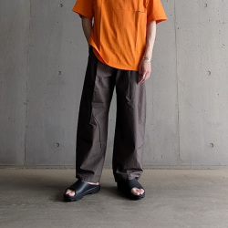 STILL BY HAND (スティルバイハンド)  [ PT09262 ] Typewriter Cotton Wide Pants / タイプライター コットン ワイドパンツ (BROWN CHARCOAL) (INK BLACK)