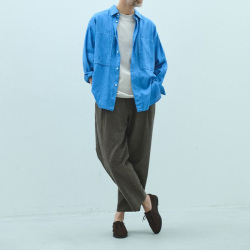 STILL BY HAND (スティルバイハンド)  [ SH05261 ] Garment-dye over shirt ガーメントダイオーバーシャツ (ECRU) (SKY BLUE) (BLACK NAVY)